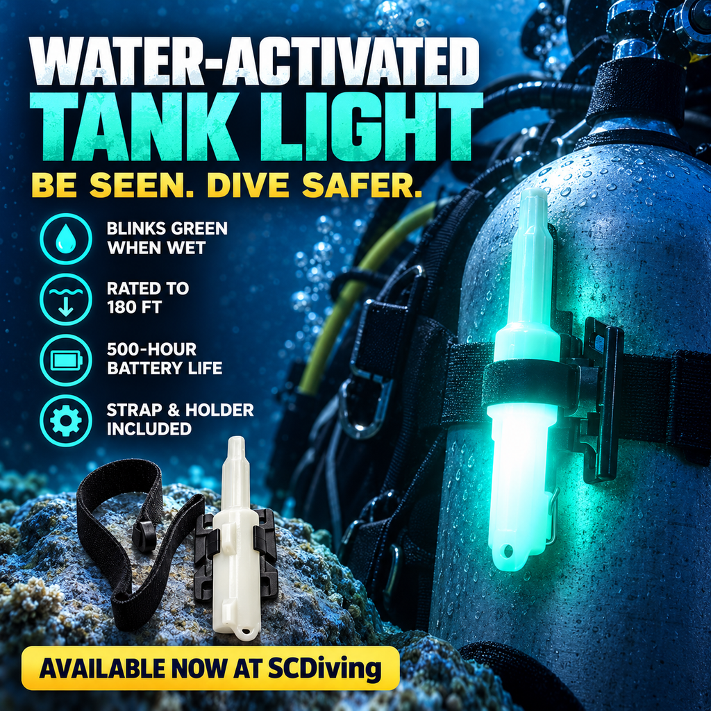 Water Activated LED Blinking Light/ Tank Light - Green