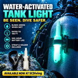 Water Activated LED Blinking Light/ Tank Light - Green