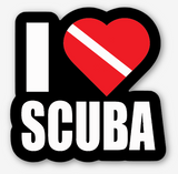 I Love Scuba Sticker