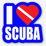I Love Scuba Sticker