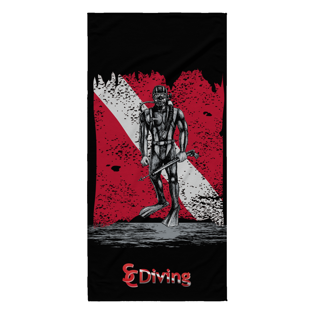 Beach Towel - SCDiving with Logo