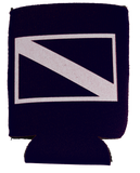 Trident Blue Neoprene Can Coolers with Dive Flag