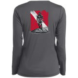 Ladies Long Sleeve Performance Vneck Tee