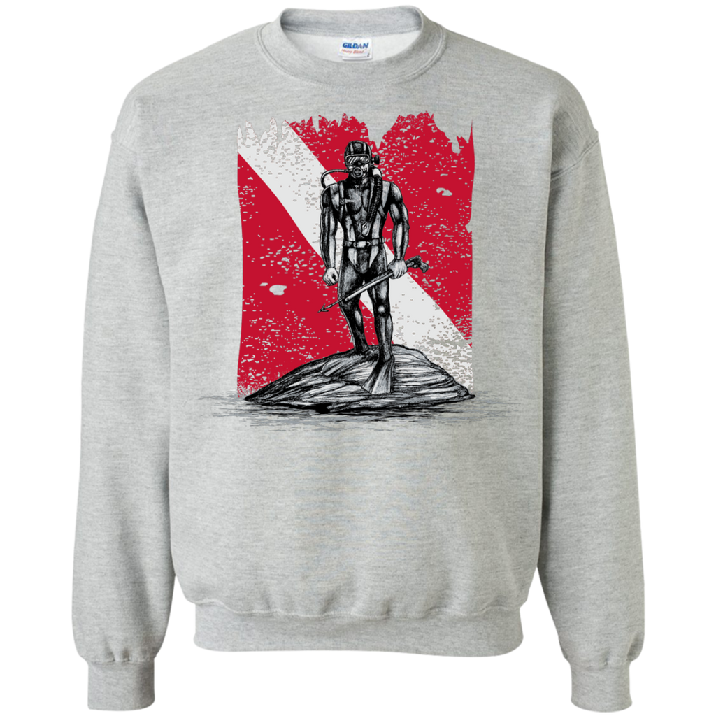 Printed Crewneck Pullover Sweatshirt  8 oz