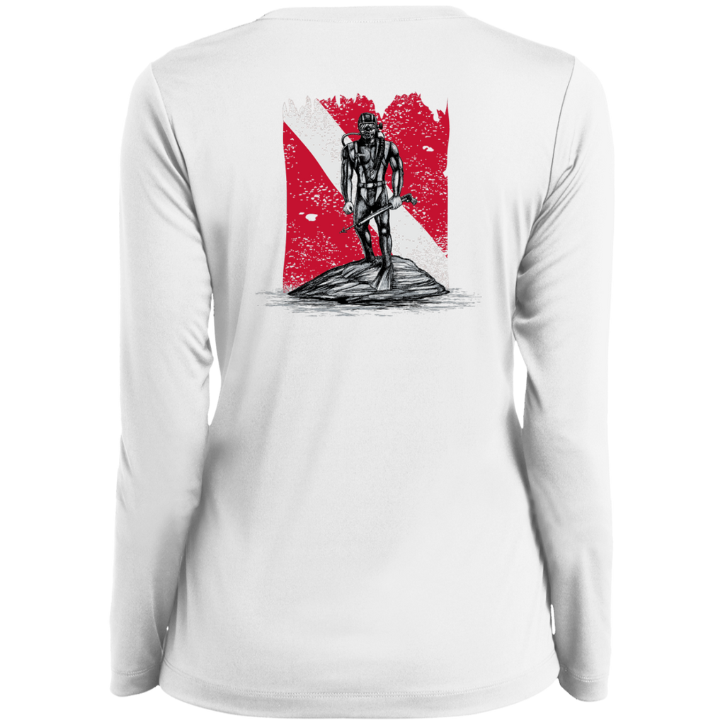 Ladies Long Sleeve Performance Vneck Tee