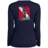 Ladies Long Sleeve Performance Vneck Tee