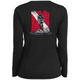Ladies Long Sleeve Performance Vneck Tee