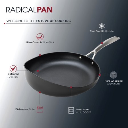 Rad USA® Nonstick Hard-Anodized Aluminum Radical Pan in Black