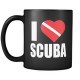 I Love Scuba Mug - Black