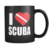 I Love Scuba Mug - Black