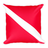 Square Pillow - BWRAF - Red Background