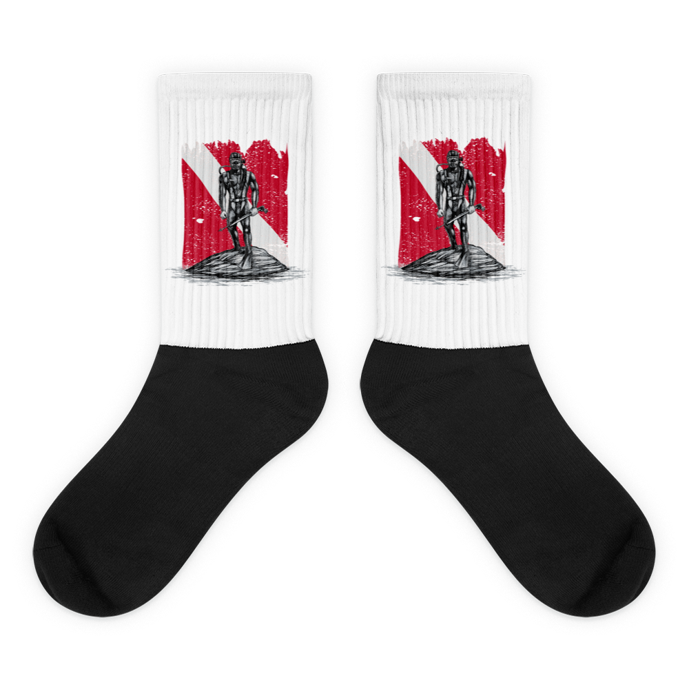 Bold Diver Black foot socks