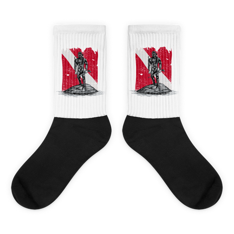 Bold Diver Black foot socks