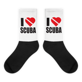 I Love Scuba Black foot socks